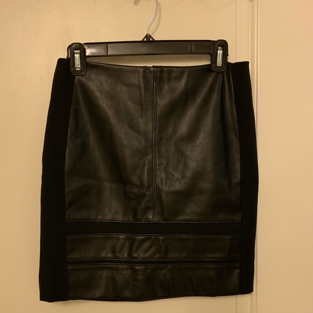 White House Black Market leather skirt